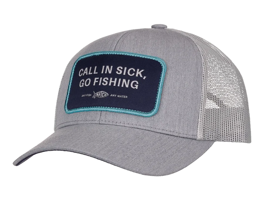 AFTCO Guide Sayings Trucker Hat Heather Gray