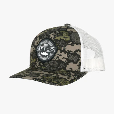 AFTCO Bass Patch Trucker Green Camo