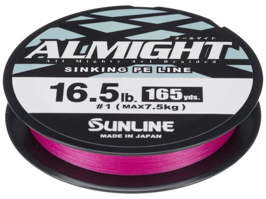 Sunline Almight Pink Sinking PE Braid