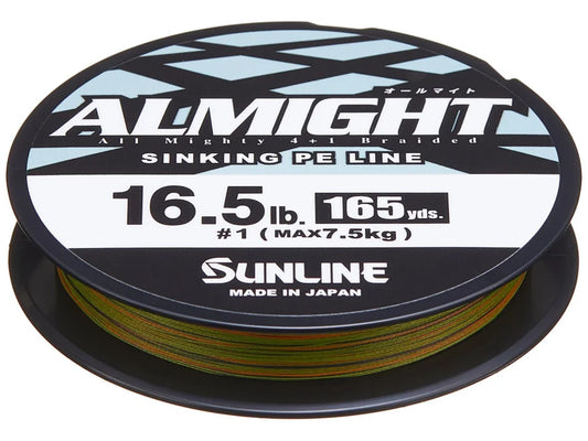 Sunline Almight Olive Camo Sinking PE Braid 165yd